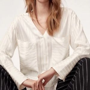 Aritzia Wilfred Zelie ivory Shirt